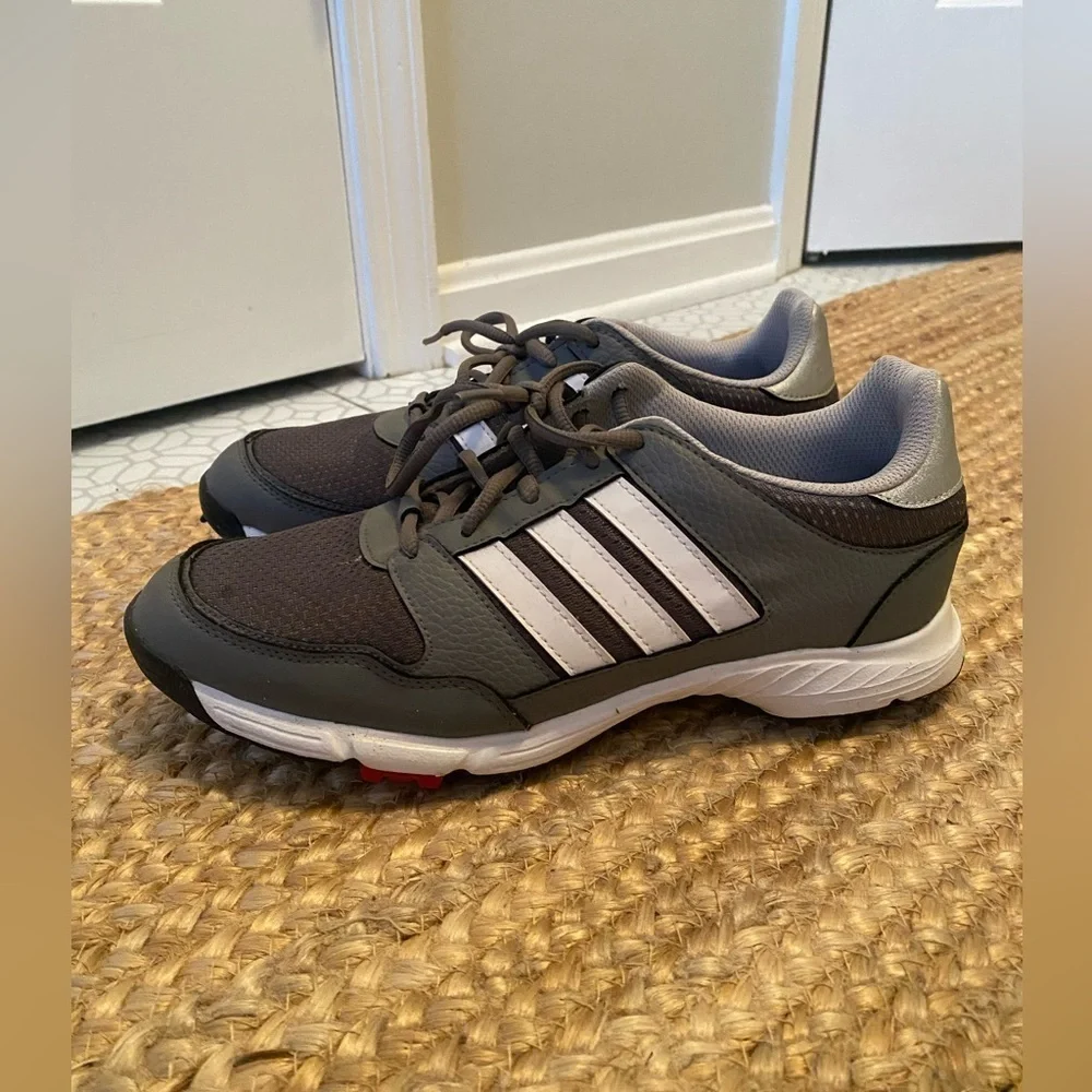 Adidas Men’s Grey Spiked Golf Shoes Size 8